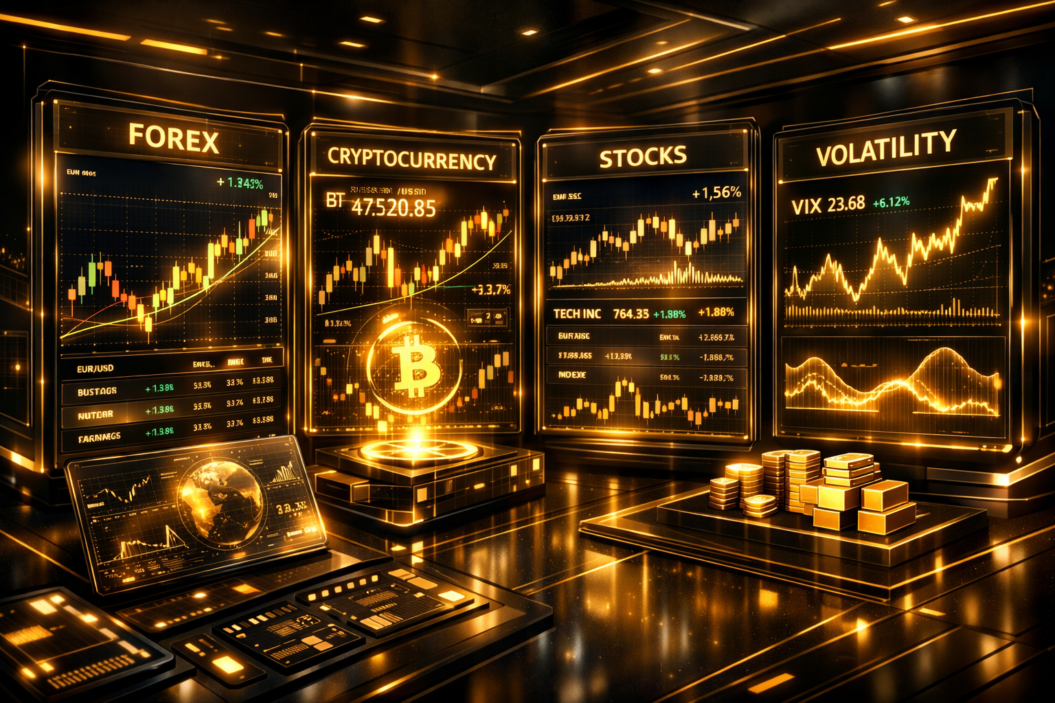 Luxury trading bot interface